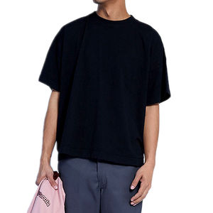 T-shirt vintage surdimensionné pour homme, logo personnalisé, léger, écologique, manches courtes, coton/fibre de bambou, respirant, long - Product Image 6