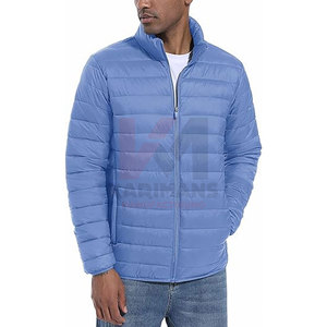 Chaqueta acolchada con aislamiento empacable para hombre, abrigo ligero a prueba de viento repelente al agua, cremallera completa, cuello levantado, bolsillos laterales, fábrica - Product Image 2