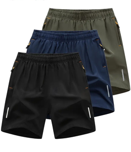 Chic cordon Design short décontracté confortable 100% coton couleur unie coupe décontractée nettoyage à sec été Fitness BD - Product Image 3