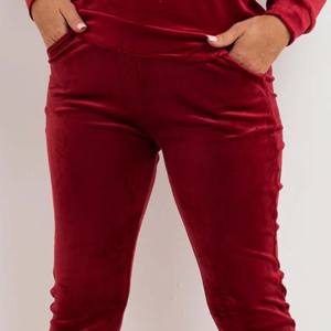 Wholesale Best Quality 100% Cotton <b>Velour</b> <b>Tracksuit</b> Set for <b>Women</b> Custom Lady's Casual Two-Piece Velvet Skinni Fit Solid Girl - Product Image 4