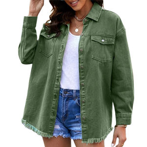 Vente en gros de vestes décontractées en jean pour femmes Vestes en jean durables de haute qualité pour femmes - Product Image 4