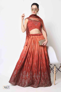 ชุดเดรสผ้าจอร์เจียสำหรับผู้หญิงงานปักลวดลายชุดงานกึ่งแฟนซีงานเย็บ - Product Image 3