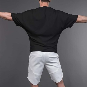 Camiseta de Manga Corta para Hombre, Cuello Redondo, Color Negro, Corte Regular, Informal, Tejido de Punto, Diseño Liso - Product Image 5