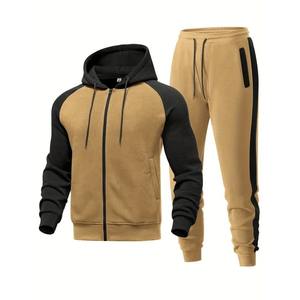 Conjunto Deportivo de Algodón con Parches Personalizados para Hombre, Chaqueta con Capucha y Logotipo Bordado, Pantalones Deportivos, Conjunto de 2 Piezas, Ropa Deportiva Urbana - Product Image 2
