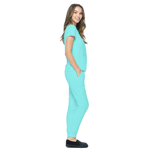 Uniforme de Enfermera de Diseño Personalizado, Color Sólido, Cuello en V, Secado Rápido, Algodón y Poliéster, Cómodo y Lavable - Product Image 6