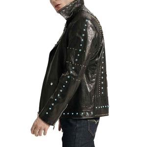 Nueva chaqueta de cuero de moda de calle 2025, ropa de invierno, diseño personalizado, cuero genuino de talla grande, ropa informal para hombre, chaqueta de invierno - Product Image 5