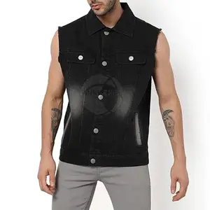 Chaleco vaquero ligero hecho a medida para hombre, superventas, último diseño informal de invierno, ropa exterior reversible de gran tamaño - Product Image 1