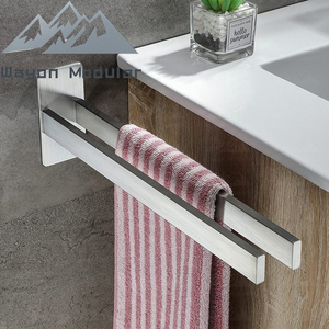 Portasciugamani Pieghevole in Acciaio Inox Spazzolato Wayon per <span class=keywords><strong>Bagno</strong></span>, Barra Portasciugamani a Doppio Braccio Orientabile, Montaggio a Parete - Product Image 4