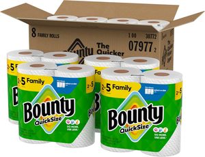 Toallas de Papel Bounty Quick Size, Blancas, 8 Rollos Familiares - Product Image 2