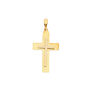 Elite Charming Traditional <b>Crucifix</b> <b>Pendant</b> 14k Yellow <b>Gold</b> Plated Classic Style Christian Religious Cross Made Metal Alloy - Product Image 1