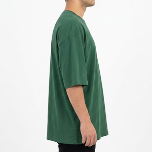 T-shirts pour hommes de haute qualité, 100% coton, décontractés, coupe ample, épaules tombantes, couleur unie, légers, col rond, style hip-hop - Product Image 5