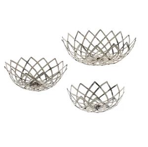 "Bol à fruits moderne en fil d'argent élégant et élégant pour manger ou exposer des fruits frais dans n'importe quel décor à la maison" - Product Image 2