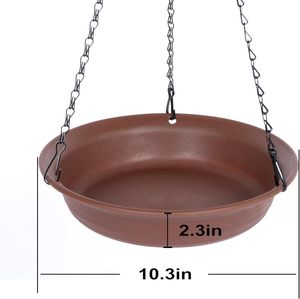 Grande mangeoire à oiseaux suspendue en métal jardin extérieur porte-graines d'oiseaux sauvages Construction en fer Durable décoration résistante aux intempéries - Product Image 5