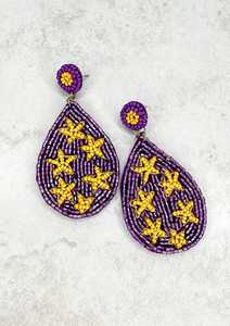 Festival Style <b>Thread</b> Embroidery <b>Beaded</b> Earrings - Product Image 4