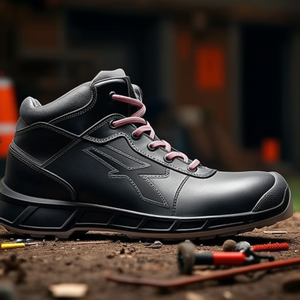 Professional Safety Shoes for Men Size 42 Black-Grey S3S CI FO SR ESD by Gaynor - Product Image 3