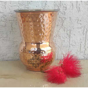 Vaso de Acero y Cobre Martillado IndianArtVilla para Cerveza Pilsner, Cócteles y Manhattan, Ideal para Fiestas - Product Image 1