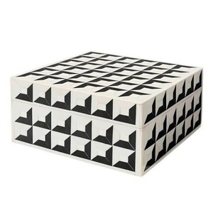 Boîte artisanale en os, motif bleu et blanc unique, design personnalisé, style disponible, artisan indien. - Product Image 2