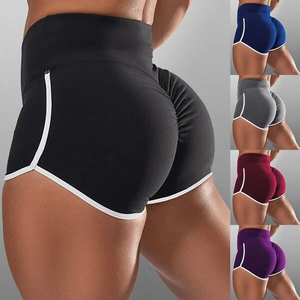 Shorts de sport taille haute sans couture pour femme, effet froncé aux fesses, pour fitness et yoga, coloris violet, gris, noir - Product Image 6