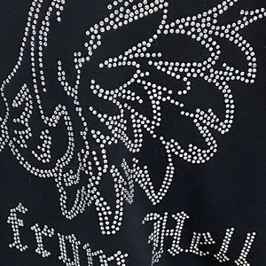 เสื้อมีฮู้ดแฟชั่นสำหรับผู้ชายปักลายผ้าฟลีซผ้าฝ้าย100% พลอยเทียมสำหรับใส่เล่นแบบรูดซิปได้2025ใหม่ - Product Image 4