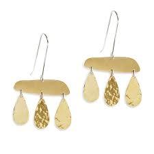 ต่างหูทองเหลืองขัดเงาแฟชั่นต่างหูชุบทองหลายรูปทรงสวยงามต่างหูอัญมณีทำด้วยมือหัตถกรรมขายดี - Product Image 4