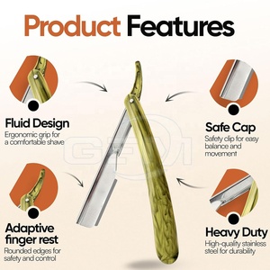 Nuevo Diseño Profesional: Navaja de Barbero de Acero Inoxidable Duradera y Reutilizable con Logotipo Personalizado, OEM Aceptado, Venta al por Mayor a Bajo Precio - Product Image 2