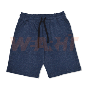Short décontracté à taille élastique pour hommes Style de rue léger en coton tricoté vêtements d'été respirant cordon de serrage mi solide OEM - Product Image 4