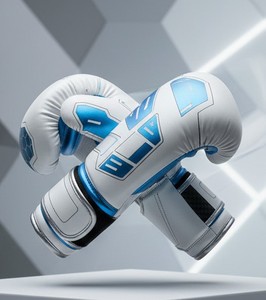 Gants d'entraînement professionnels en métal avec motif hexagonal, maille respirante et fermeture à boucle et crochet pour sac de sport - Product Image 2
