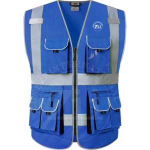 เสื้อกั๊กแจ็กเก็ตผ้าฟลีซระบายความร้อนด้วยน้ำเทคโนโลยีขั้นสูง ANSI Class 2โพลีเอสเตอร์กันน้ำมองเห็นได้สูง - Product Image 1