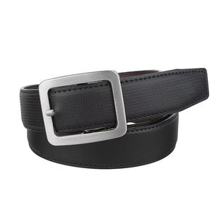 Cinturón de Cuero Vacuno Genuino de Diseño de Calidad del Fabricante, en Oferta, para Hombre, con Hebilla de Acero en Color Sólido - Product Image 3