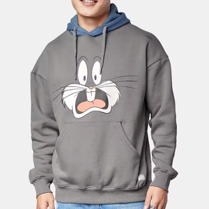 Nouveau design de sweats à capuche en molleton noir épais logo personnalisé surdimensionné taille 2XL vêtements chauffants d'automne chemise imprimé bouffée teint uni - Product Image 1