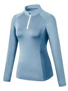 Traje Térmico de Equitación para Mujer OEM, Ajuste Ceñido, Cierre de Cremallera, Bolsillo Personalizado, Manga Larga, Secado Rápido, Ropa Deportiva - Product Image 6