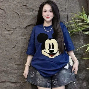 Camiseta de Mickey Mouse para Mujer, Tela de Algodón Suave y Transpirable, Estilo Casual, Perfecta para Combinar con Jeans, Faldas y Shorts - Product Image 6