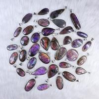 Colgante Unisex con Bisel, Joyería Plateada, Estilo Bohemio, Piedra Preciosa de Labradorita Morada, Excelente Calidad, Diseño Único, Regalo