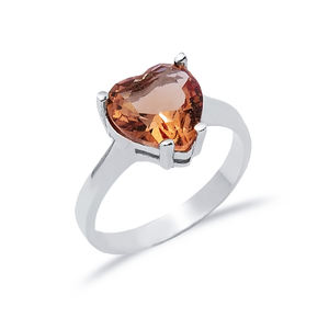 10x10mm corte corazón sultanita piedra joyería venta al por Mayor turco hecho a mano 925 anillo de racimo de plata esterlina - Product Image 3