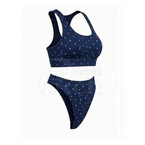 Ensemble de bikini pour femmes, maillot de bain deux pièces tendance, taille haute, tissu extensible confortable, vêtements de plage personnalisés, collection été pour les vacances - Product Image 4