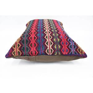 Almohada de lana Kilim de lujo de 16x24 pulgadas, almohada decorativa con acento tejido esponjoso Vintage bordado Multicolor para ropa de cama portátil - Product Image 5