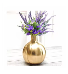 Florero de aluminio de metal de diseño personalizado con forma de botella floreros sin óxido para decoración del hogar Decoración de vajilla - Product Image 2