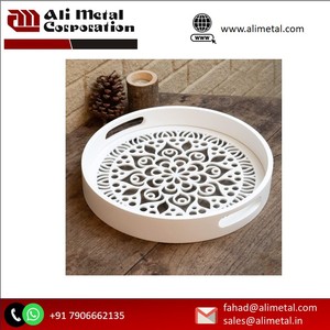 Plateau de service moderne en bois et vaisselle pour tasses à thé, plateau pour mariage et accessoires de maison - Product Image 6