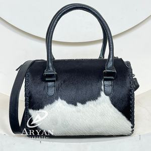 Sacs de voyage en cuir de vachette véritable à poils, grande capacité, vente en gros directe d'usine, sacs de voyage en cuir véritable pour femmes et hommes - Product Image 1