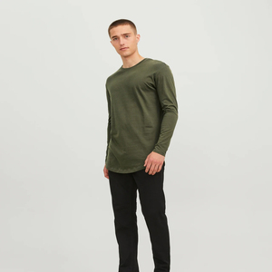 Camiseta de Gran Tamaño de Alta Calidad, Camiseta de Manga Larga para Hombre, Camisetas Unisex Personalizadas con Hombros Caídos, Algodón, Ropa Urbana Personalizada OEM - Product Image 2