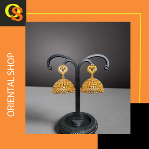 Juego de pendientes a granel con diseño de lujo de 22CT, pendientes de estilo Jhumka chapados en oro, joyería para mujer, ropa de exportadores - Product Image 3