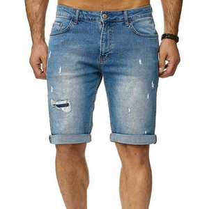 Lo último en ventas, pantalones cortos para hombre, pantalones vaqueros cortos informales, pantalones vaqueros para hombre, pantalones cortos vaqueros lavados para hombre, pantalones cortos vaqueros de moda ajustados de verano - Product Image 2