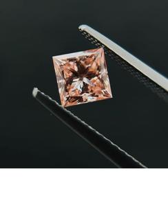 1.01 Ct Princess Cut Pink Lab Grown Diamond VS2 Clarity Loose Diamond Solitaire Ring Excellent Cut IGI Certified Jewelry Making - Product Image 2