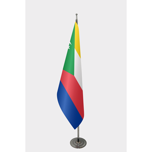 Customizable Official Interior Comoros <b>Flag</b> with Digital Printing Aluminum or Fiberglass <b>Pole</b> Various Materials - Product Image 1