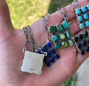 Collar de racimo chapado en oro de plata de ley hecho a mano con piedra natural, joyería artesanal, declaración audaz para mujer, diseño único - Product Image 4