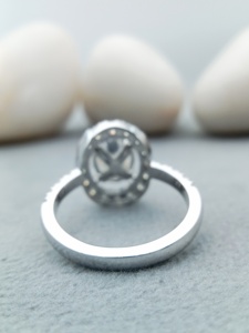 D'VINS JEWELS Trendy Classic Oval Cut VVS Lab Grown Engagement Ring 14K/18K Gold for Certified Prong Set for Wedding Party - Product Image 4