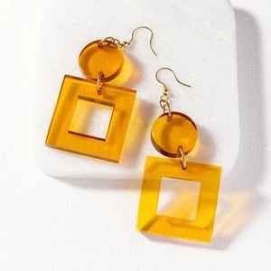 Fashion <b>Resin</b> <b>Earrings</b> with Pendant, Customizable Size, HighQuality Handmade <b>Resin</b> Jewelry for Women, Boutique Gifts, and Export - Product Image 2