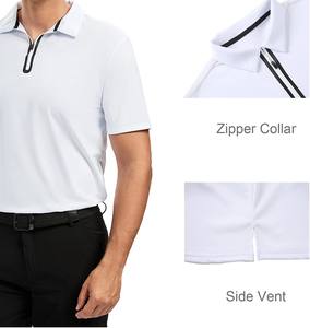 Polo décontracté pour hommes Polo à manches courtes de grande taille en polyester tricoté de couleur unie avec bouton Fournisseur de polos - Product Image 4