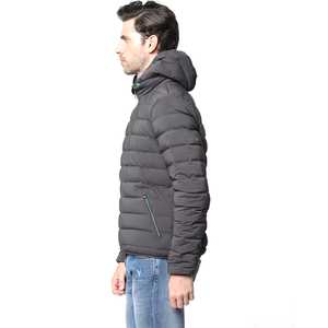 Chaqueta acolchada negra de alta calidad para hombre para invierno con cuello levantado que mantiene el calor para adultos - Product Image 2