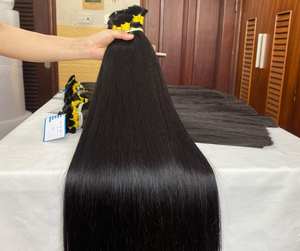 Cabello humano 100% Natural de alta calidad, cabello humano natural liso de hueso recto 100%, cabello humano virgen sin procesar - Product Image 4